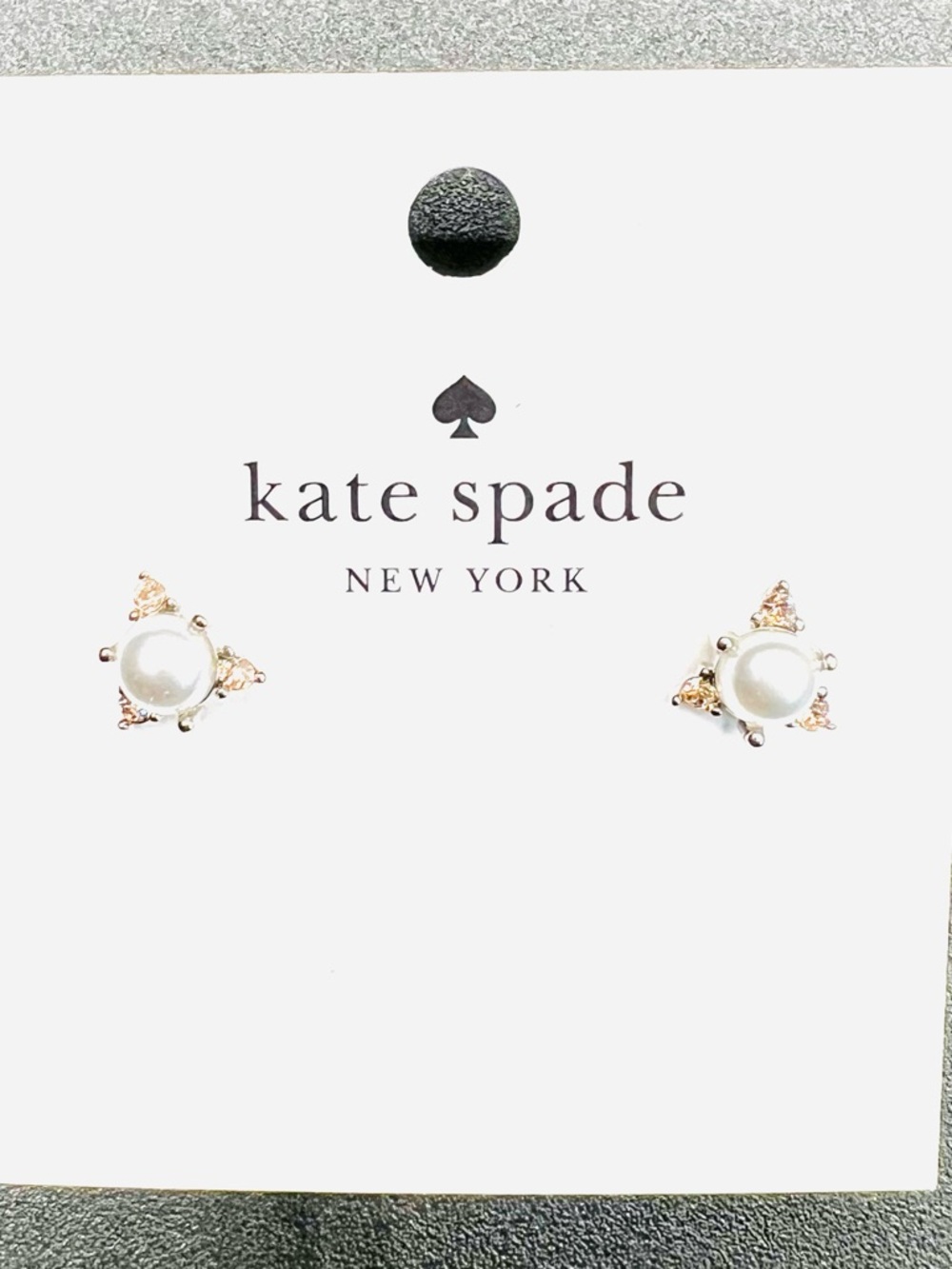 kate spade You're A Gem Triangle Stud Earrings in Champagne - NWT